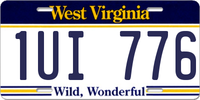 WV license plate 1UI776