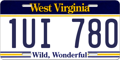 WV license plate 1UI780