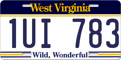 WV license plate 1UI783