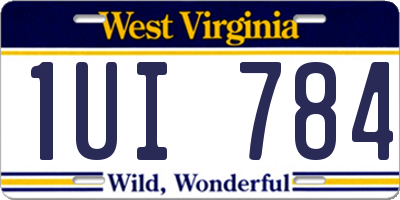 WV license plate 1UI784