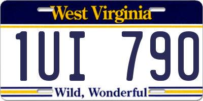 WV license plate 1UI790