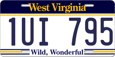 WV license plate 1UI795