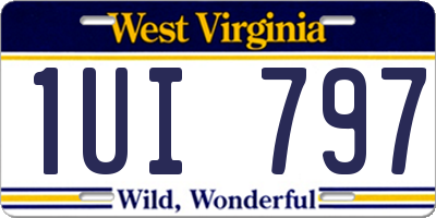 WV license plate 1UI797