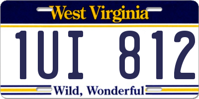 WV license plate 1UI812