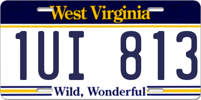 WV license plate 1UI813