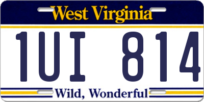 WV license plate 1UI814