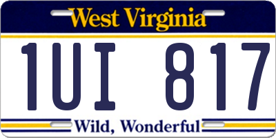 WV license plate 1UI817