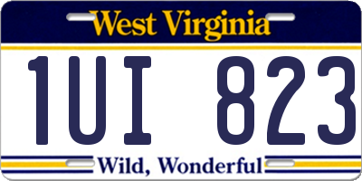 WV license plate 1UI823