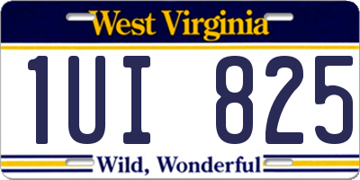 WV license plate 1UI825