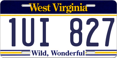 WV license plate 1UI827