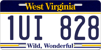 WV license plate 1UI828