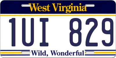 WV license plate 1UI829