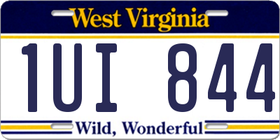 WV license plate 1UI844