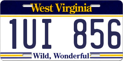 WV license plate 1UI856