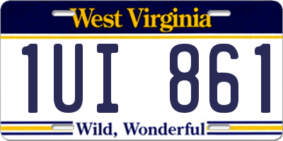 WV license plate 1UI861