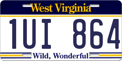 WV license plate 1UI864