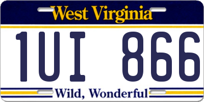 WV license plate 1UI866