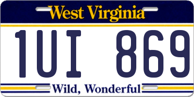WV license plate 1UI869