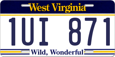 WV license plate 1UI871