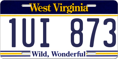 WV license plate 1UI873