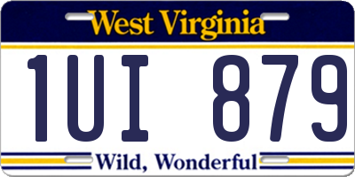 WV license plate 1UI879