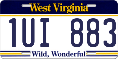 WV license plate 1UI883