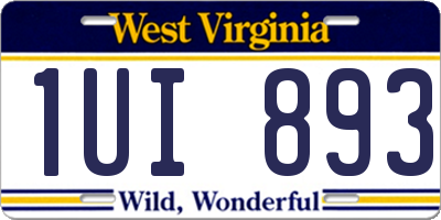 WV license plate 1UI893