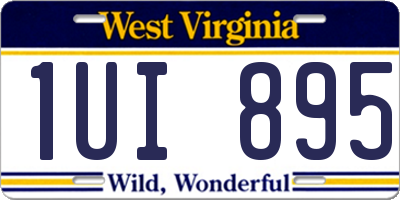 WV license plate 1UI895
