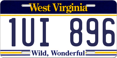 WV license plate 1UI896