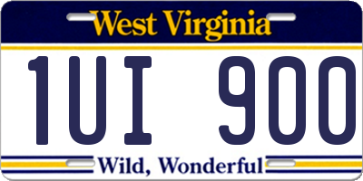 WV license plate 1UI900