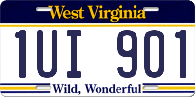 WV license plate 1UI901