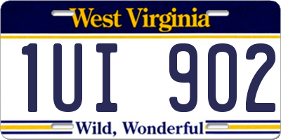 WV license plate 1UI902
