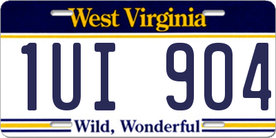 WV license plate 1UI904