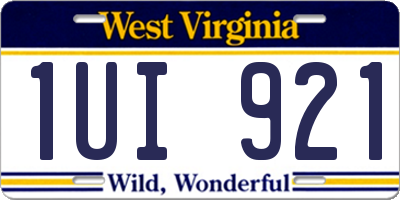 WV license plate 1UI921