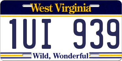 WV license plate 1UI939