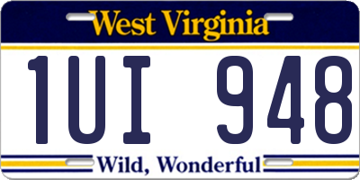 WV license plate 1UI948