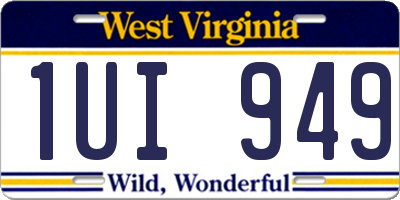 WV license plate 1UI949