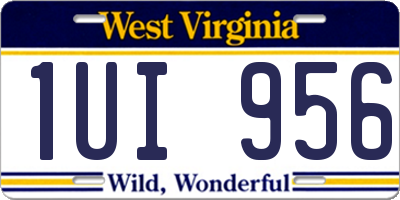 WV license plate 1UI956