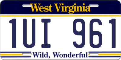 WV license plate 1UI961