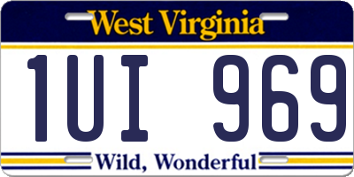 WV license plate 1UI969