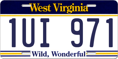 WV license plate 1UI971