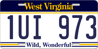 WV license plate 1UI973