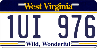 WV license plate 1UI976