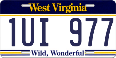 WV license plate 1UI977