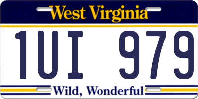 WV license plate 1UI979