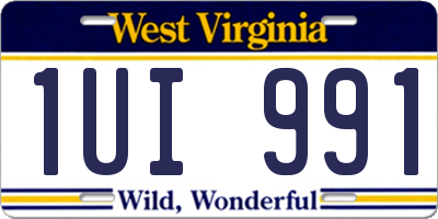 WV license plate 1UI991