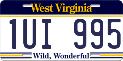 WV license plate 1UI995