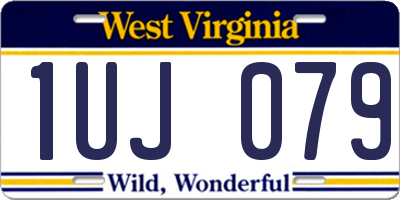 WV license plate 1UJ079