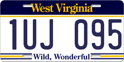 WV license plate 1UJ095