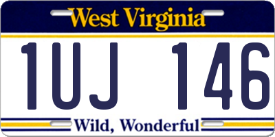 WV license plate 1UJ146